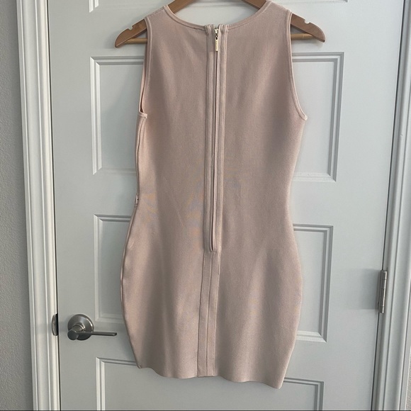 Guess by Marciano Nami Peach nude Bandage Dress Size L - Picture 3 of 7